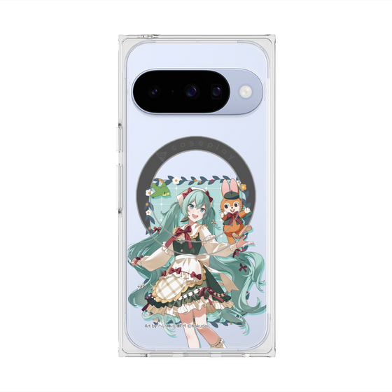 プレミアムスクエアケース with Pixelsnap［ 初音ミク×クッピーラムネ - 初音ミク×クッピー - 等身イラスト1 ］