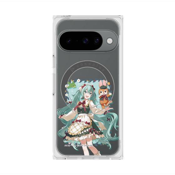 プレミアムスクエアケース with Pixelsnap［ 初音ミク×クッピーラムネ - 初音ミク×クッピー - 等身イラスト1 ］