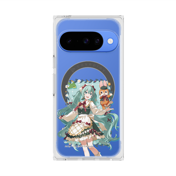 プレミアムスクエアケース with Pixelsnap［ 初音ミク×クッピーラムネ - 初音ミク×クッピー - 等身イラスト1 ］