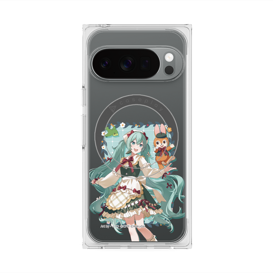 プレミアムスクエアケース with Pixelsnap［ 初音ミク×クッピーラムネ - 初音ミク×クッピー - 等身イラスト1 ］