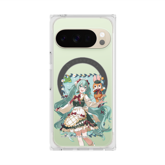 プレミアムスクエアケース with Pixelsnap［ 初音ミク×クッピーラムネ - 初音ミク×クッピー - 等身イラスト1 ］