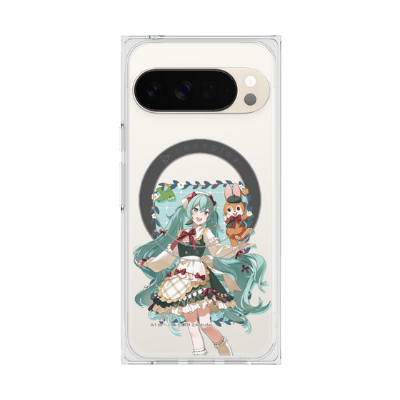 プレミアムスクエアケース with Pixelsnap［ 初音ミク×クッピーラムネ - 初音ミク×クッピー - 等身イラスト1 ］
