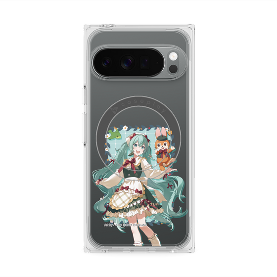 プレミアムスクエアケース with Pixelsnap［ 初音ミク×クッピーラムネ - 初音ミク×クッピー - 等身イラスト1 ］