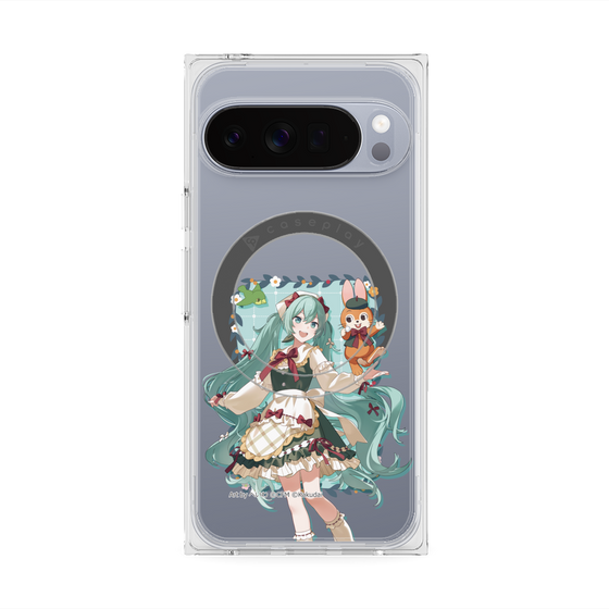 プレミアムスクエアケース with Pixelsnap［ 初音ミク×クッピーラムネ - 初音ミク×クッピー - 等身イラスト1 ］