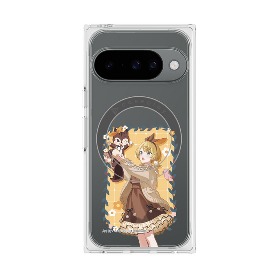 プレミアムスクエアケース with Pixelsnap［ 初音ミク×クッピーラムネ - 鏡音リン×ラム - 等身イラスト1 ］