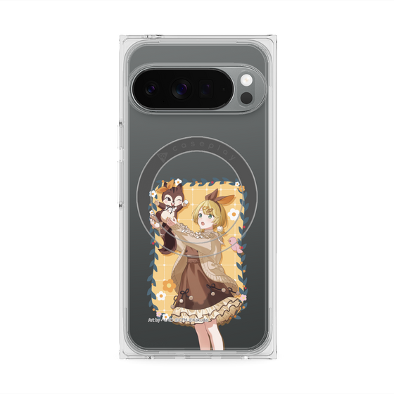 プレミアムスクエアケース with Pixelsnap［ 初音ミク×クッピーラムネ - 鏡音リン×ラム - 等身イラスト1 ］