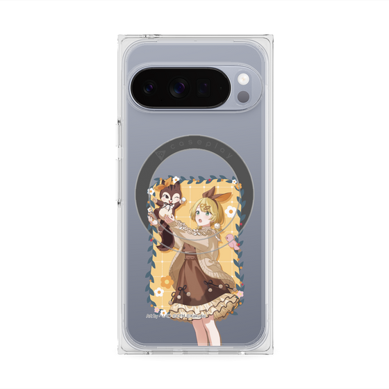 プレミアムスクエアケース with Pixelsnap［ 初音ミク×クッピーラムネ - 鏡音リン×ラム - 等身イラスト1 ］