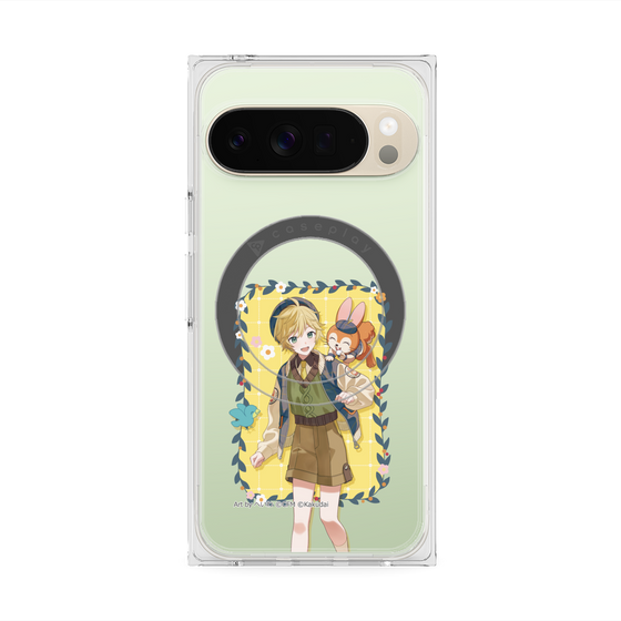 プレミアムスクエアケース with Pixelsnap［ 初音ミク×クッピーラムネ - 鏡音レン×クッピー - 等身イラスト1 ］