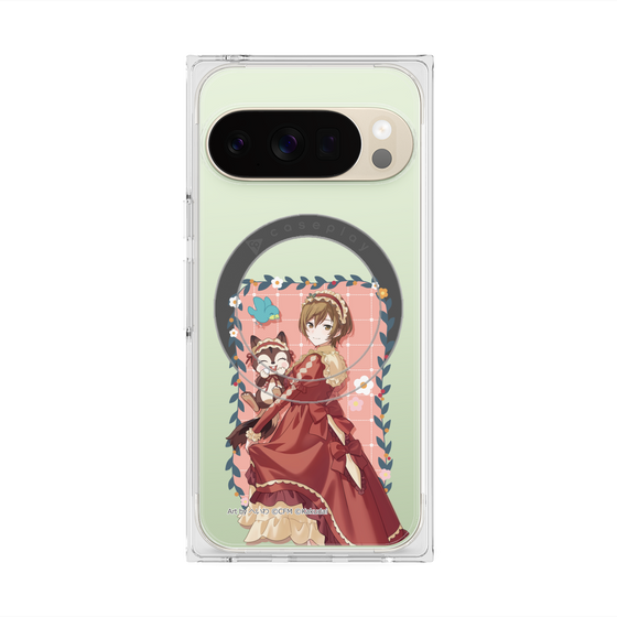 プレミアムスクエアケース with Pixelsnap［ 初音ミク×クッピーラムネ - MEIKO×ラム - 等身イラスト1 ］