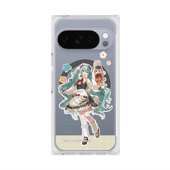プレミアムスクエアケース with Pixelsnap［ 初音ミク×クッピーラムネ - 初音ミク×クッピー - 等身イラスト2 ］