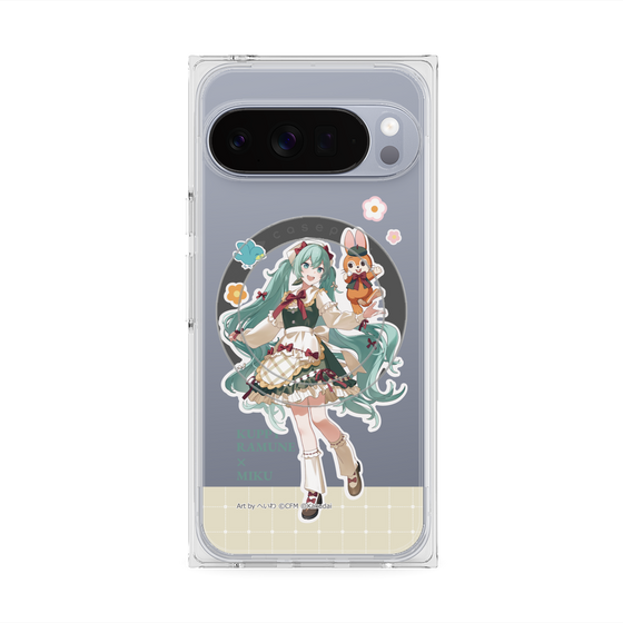 プレミアムスクエアケース with Pixelsnap［ 初音ミク×クッピーラムネ - 初音ミク×クッピー - 等身イラスト2 ］