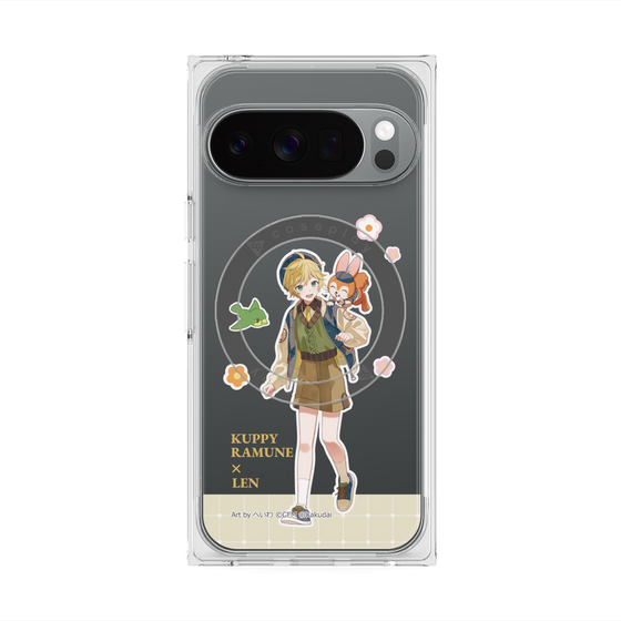 プレミアムスクエアケース with Pixelsnap［ 初音ミク×クッピーラムネ - 鏡音レン×クッピー - 等身イラスト2 ］