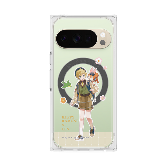 プレミアムスクエアケース with Pixelsnap［ 初音ミク×クッピーラムネ - 鏡音レン×クッピー - 等身イラスト2 ］