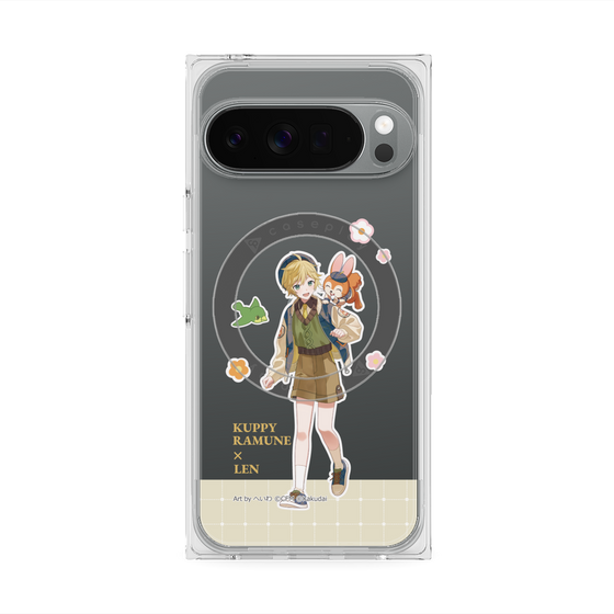 プレミアムスクエアケース with Pixelsnap［ 初音ミク×クッピーラムネ - 鏡音レン×クッピー - 等身イラスト2 ］