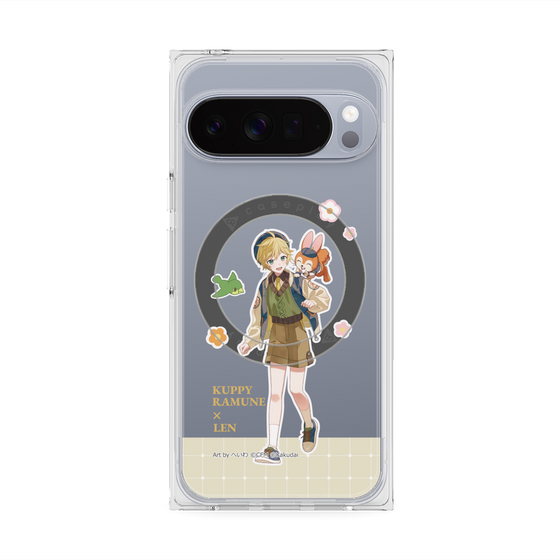 プレミアムスクエアケース with Pixelsnap［ 初音ミク×クッピーラムネ - 鏡音レン×クッピー - 等身イラスト2 ］