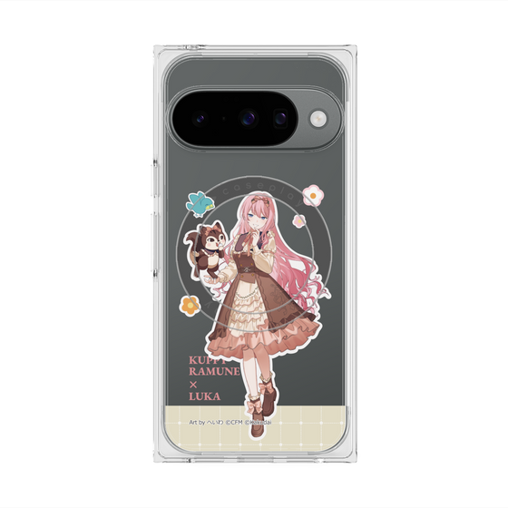 プレミアムスクエアケース with Pixelsnap［ 初音ミク×クッピーラムネ - 巡音ルカ×ラム - 等身イラスト2 ］