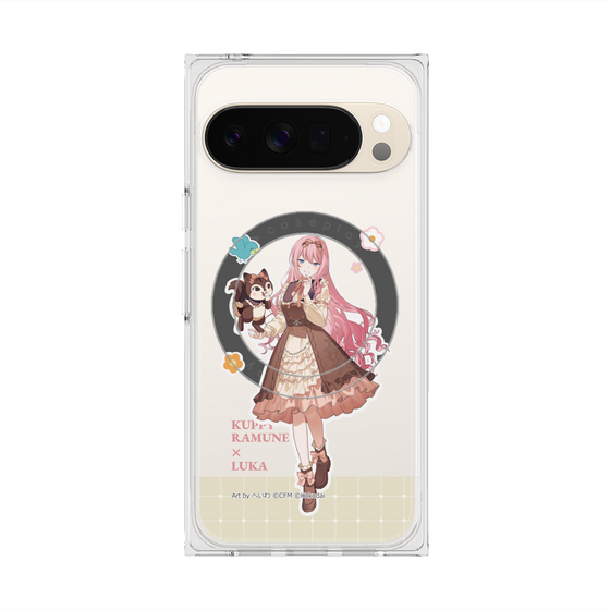 プレミアムスクエアケース with Pixelsnap［ 初音ミク×クッピーラムネ - 巡音ルカ×ラム - 等身イラスト2 ］