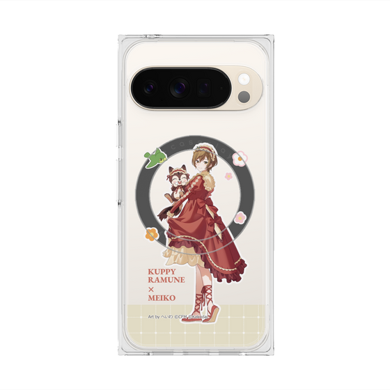 プレミアムスクエアケース with Pixelsnap［ 初音ミク×クッピーラムネ - MEIKO×ラム - 等身イラスト2 ］