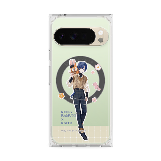 プレミアムスクエアケース with Pixelsnap［ 初音ミク×クッピーラムネ - KAITO×クッピー - 等身イラスト2 ］