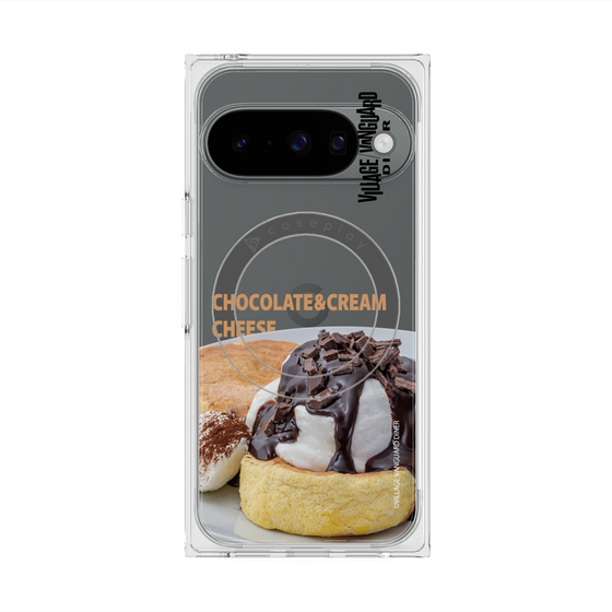 プレミアムスクエアケース with Pixelsnap［ ヴィレッジヴァンガードダイナー - チョコレート&クリームチーズパンケーキ ］