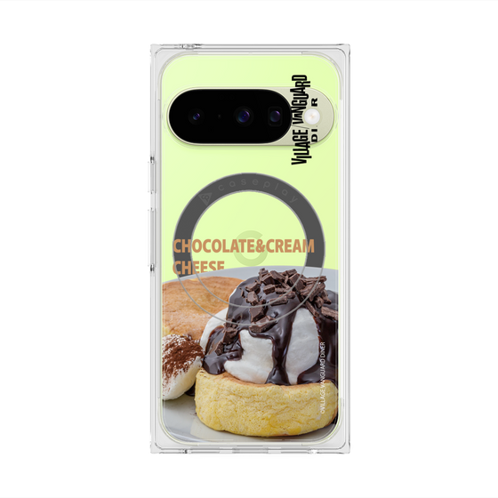 プレミアムスクエアケース with Pixelsnap［ ヴィレッジヴァンガードダイナー - チョコレート&クリームチーズパンケーキ ］