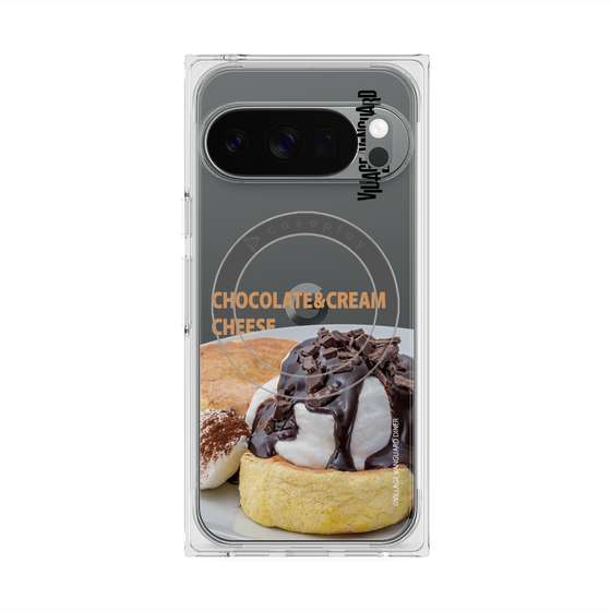 プレミアムスクエアケース with Pixelsnap［ ヴィレッジヴァンガードダイナー - チョコレート&クリームチーズパンケーキ ］