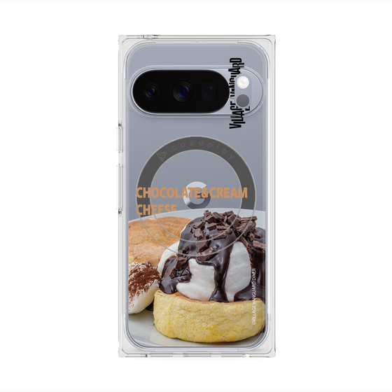 プレミアムスクエアケース with Pixelsnap［ ヴィレッジヴァンガードダイナー - チョコレート&クリームチーズパンケーキ ］