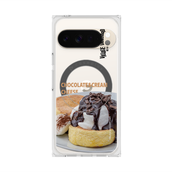 プレミアムスクエアケース with Pixelsnap［ ヴィレッジヴァンガードダイナー - チョコレート&クリームチーズパンケーキ ］