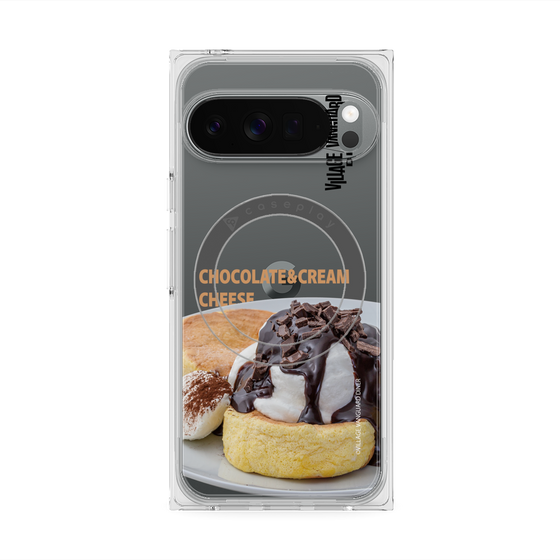 プレミアムスクエアケース with Pixelsnap［ ヴィレッジヴァンガードダイナー - チョコレート&クリームチーズパンケーキ ］