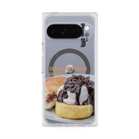 プレミアムスクエアケース with Pixelsnap［ ヴィレッジヴァンガードダイナー - チョコレート&クリームチーズパンケーキ ］