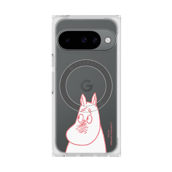プレミアムスクエアケース with Pixelsnap［ MOOMIN - Blushing face ］