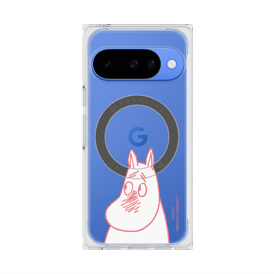 プレミアムスクエアケース with Pixelsnap［ MOOMIN - Blushing face ］