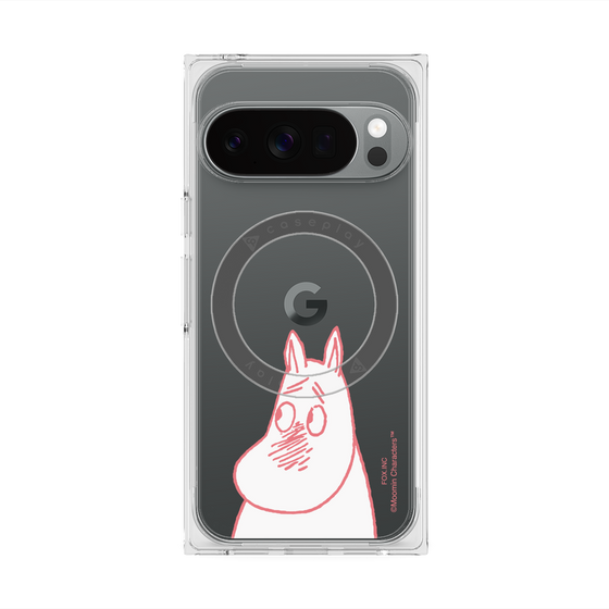 プレミアムスクエアケース with Pixelsnap［ MOOMIN - Blushing face ］