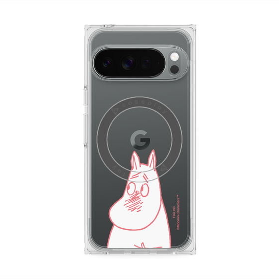 プレミアムスクエアケース with Pixelsnap［ MOOMIN - Blushing face ］
