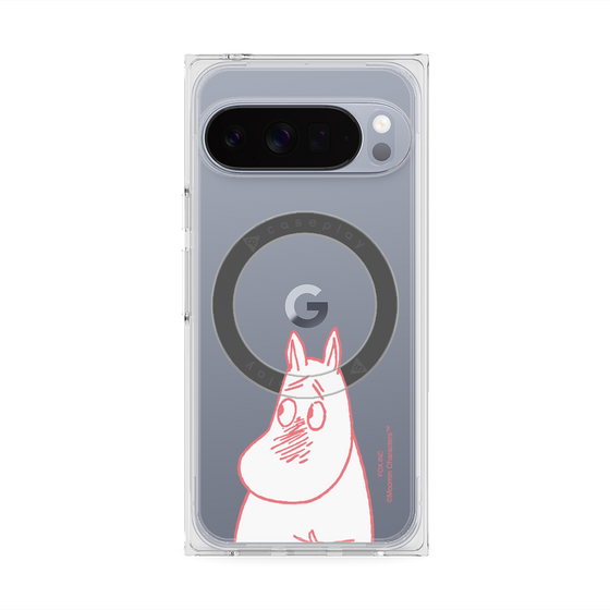 プレミアムスクエアケース with Pixelsnap［ MOOMIN - Blushing face ］