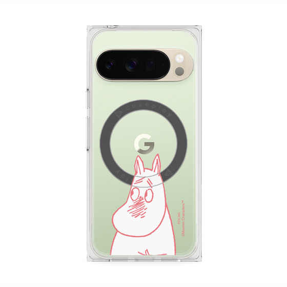 プレミアムスクエアケース with Pixelsnap［ MOOMIN - Blushing face ］