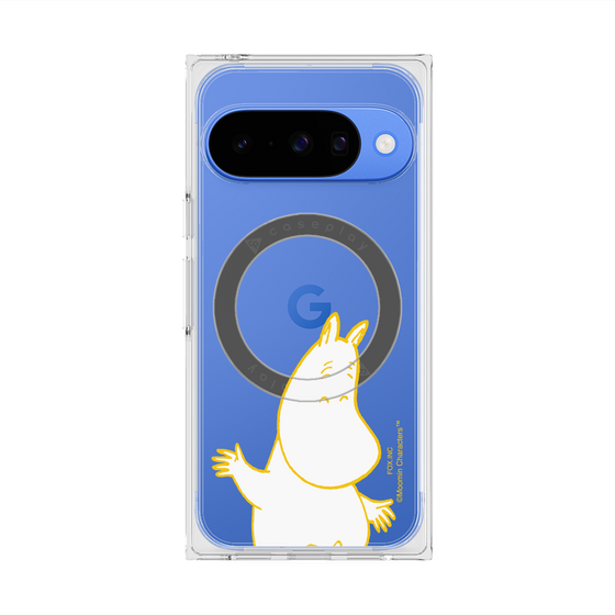 プレミアムスクエアケース with Pixelsnap［ MOOMIN - Happy face ］