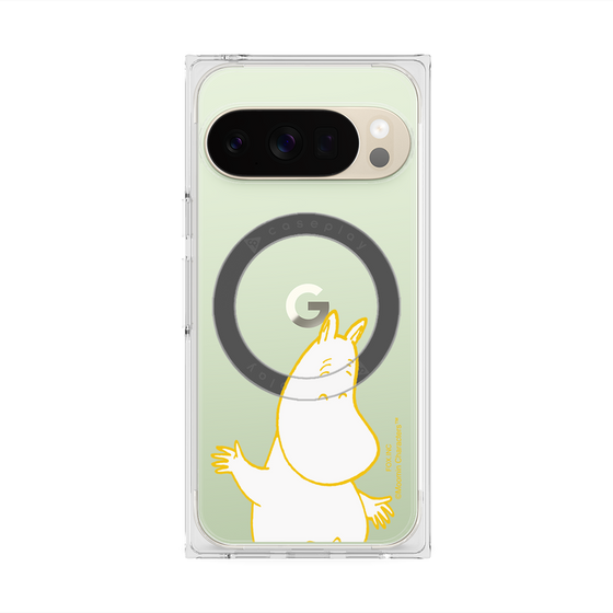 プレミアムスクエアケース with Pixelsnap［ MOOMIN - Happy face ］