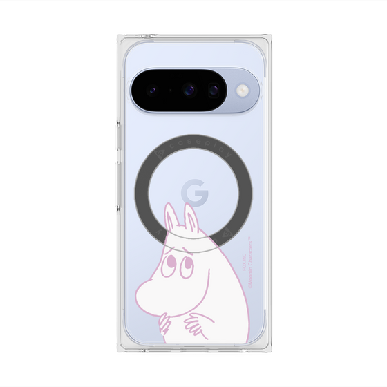 プレミアムスクエアケース with Pixelsnap［ MOOMIN - Fearful face ］