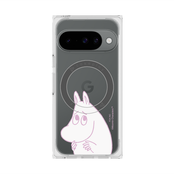 プレミアムスクエアケース with Pixelsnap［ MOOMIN - Fearful face ］