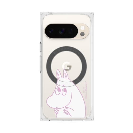 プレミアムスクエアケース with Pixelsnap［ MOOMIN - Fearful face ］