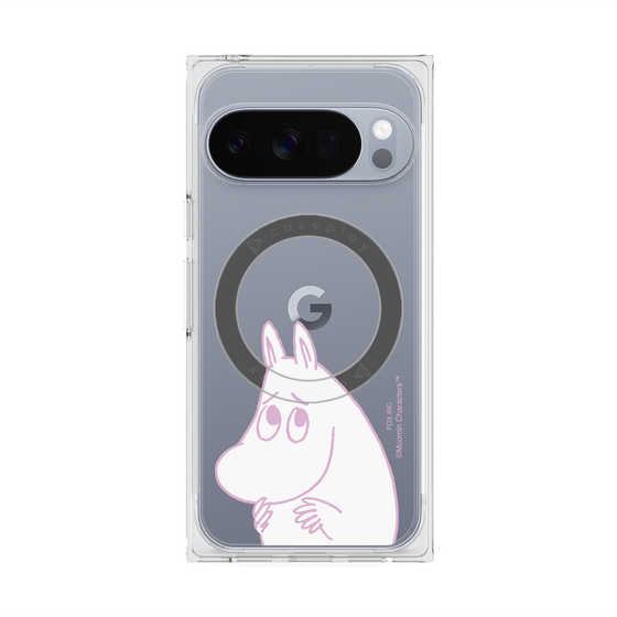 プレミアムスクエアケース with Pixelsnap［ MOOMIN - Fearful face ］