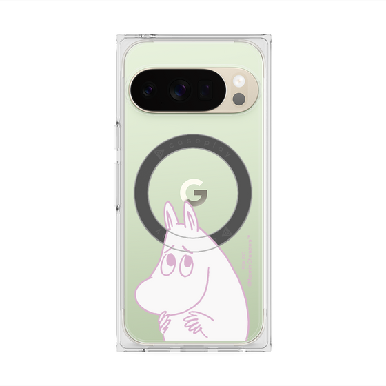 プレミアムスクエアケース with Pixelsnap［ MOOMIN - Fearful face ］