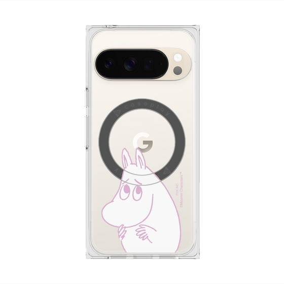 プレミアムスクエアケース with Pixelsnap［ MOOMIN - Fearful face ］