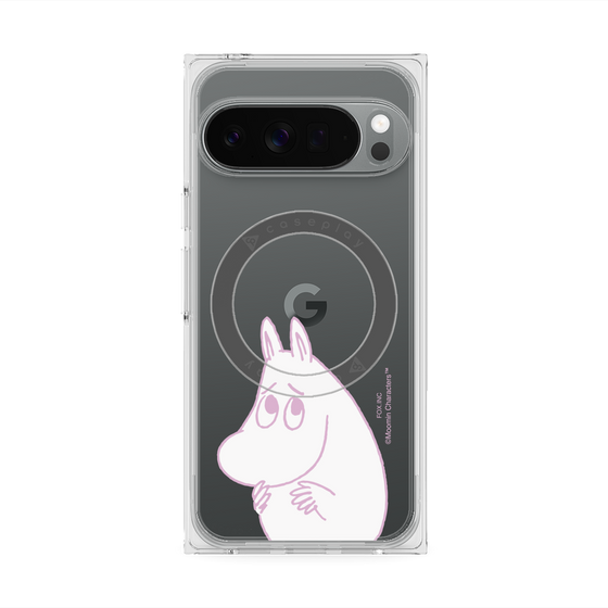 プレミアムスクエアケース with Pixelsnap［ MOOMIN - Fearful face ］