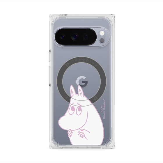 プレミアムスクエアケース with Pixelsnap［ MOOMIN - Fearful face ］