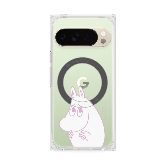 プレミアムスクエアケース with Pixelsnap［ MOOMIN - Fearful face ］