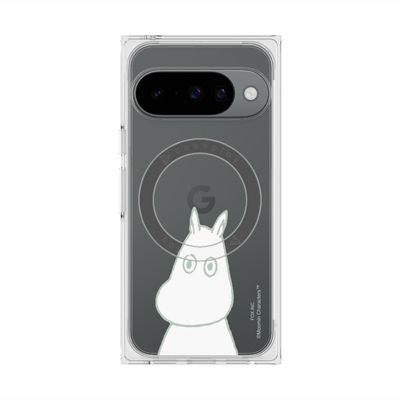 プレミアムスクエアケース with Pixelsnap［ MOOMIN - Troubled face ］