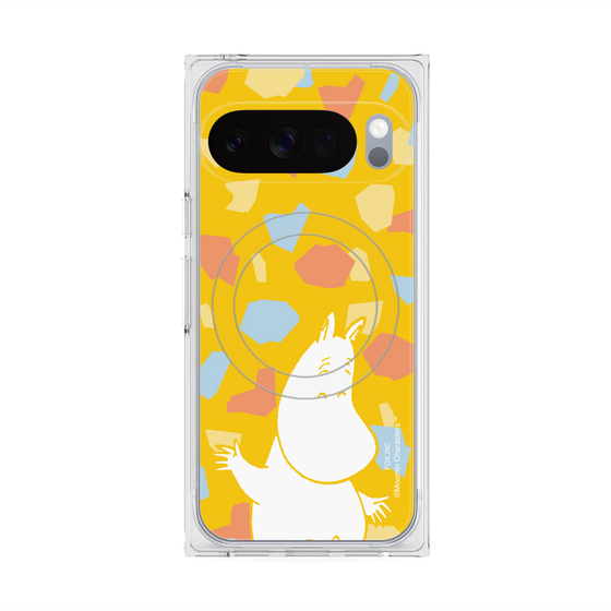 プレミアムスクエアケース with Pixelsnap［ MOOMIN - Happy face - color ］