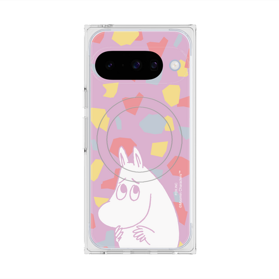 プレミアムスクエアケース with Pixelsnap［ MOOMIN - Fearful face - color ］